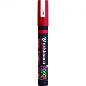 UNI PCE2005M.15 日本三菱铅笔　水性顔料マーカー　ブラックボードポスカ　中字　赤