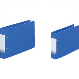 LIHIT LAB. G2235-8 リヒト　Ｂ５／Ｅ　Ｄ型リングファイル（３５０枚）　青