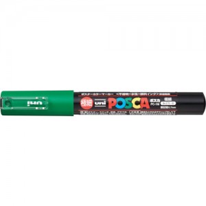 UNI PC1M.6 日本三菱铅笔　水性顔料マーカー　ポスカ　極細　緑