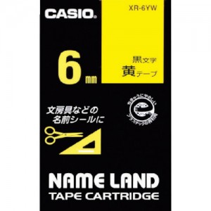 卡西欧 CASIO XR-6YW カシオ　ネームランド用テープカートリッジ　粘着タイプ　６ｍｍ