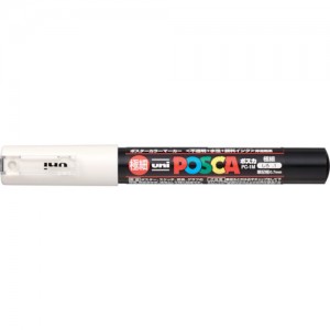 UNI PC1M.1 日本三菱铅笔　水性顔料マーカー　ポスカ　極細　白