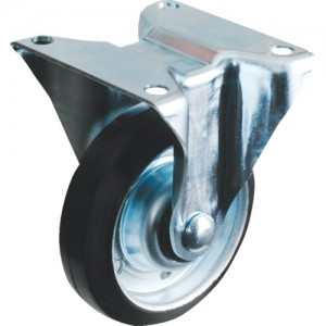 TRUSCO 100KC 日本中山　プレス製台車用キャスターΦ１００　固定