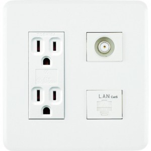 Abaniact AC6-22VL-01 Ａｂａｎｉａｃｔ　情報コンセント　ＬＡＮ／ＴＶ（４Ｋ８Ｋ対応）　カテ６