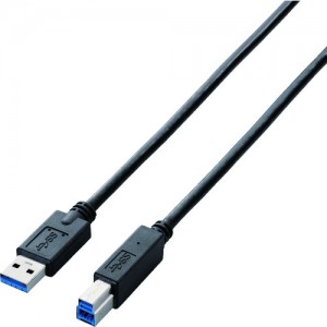 日本宜丽客 ELECOM USB3-AB30BKRS エレコム　ＵＳＢ３．０ケーブル（Ａ－Ｂ）