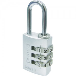 ABUS 145-20-SI ＡＢＵＳ　ナンバー可変式南京錠　１４５－２０　シルバー