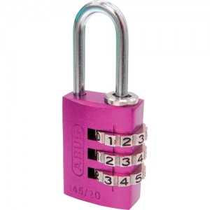 ABUS 145-20-PI ＡＢＵＳ　ナンバー可変式南京錠　１４５－２０　ピンク