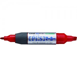 UNI PA152TR.15 日本三菱铅笔　油性ツインマーカー細字丸芯太字角芯　赤