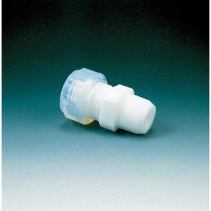 FLONCHEMICAL NR0062-008 フロンケミカル　フッ素樹脂　ハーフオスジョイントＩ型貫通穴１２φ×Ｒ３／８