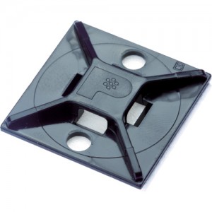 PANDUIT ABM112-AT-C0 美国泛达　マウントベース　アクリル系粘着テープ付き　耐候性黒（１００個入）