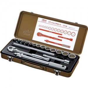 虾牌 LOBTEX  1213A エビ　ソケットレンチセット　差込角１２．７ｍｍ　１２角