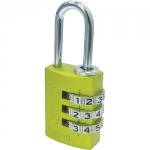 ABUS 145-20-YE ＡＢＵＳ　ナンバー可変式南京錠　１４５－２０　イエロー