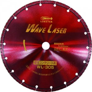 虾牌 LOBTEX  WL30520 エビ　ダイヤモンドホイール　ウェブレーザー（乾式）　３０４ｍｍ穴径２０ｍｍ