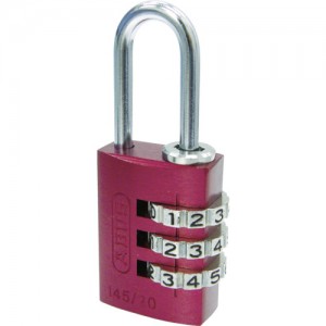 ABUS 145-20-RE ＡＢＵＳ　ナンバー可変式南京錠　１４５－２０　レッド