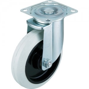 WAKO AHG-125-NRB-W ワコー　エアーキャスター（自在車）　１２５ｍｍ　ホワイトゴム車