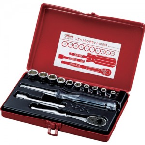 虾牌 LOBTEX  610SA エビ　ソケットレンチセット　差込角６．３５ｍｍ　６角
