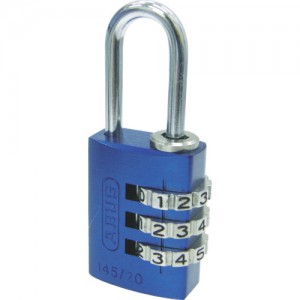 ABUS 145-20 ＡＢＵＳ　ナンバー可変式南京錠　１４５－２０　ブルー