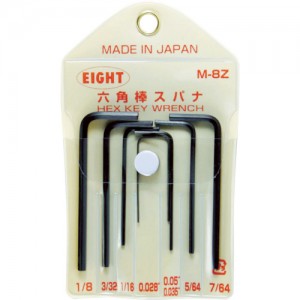 日本百利 EIGHT M-8Z エイト　六角棒スパナ　標準寸法　マイクロサイズ　ビニールポーチ入　セット
