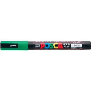 UNI PC3M.6 日本三菱铅笔　水性顔料マーカー　ポスカ　細字　緑
