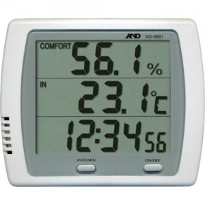 艾安得 AND AD5681 Ａ＆Ｄ　時計付き温湿度計